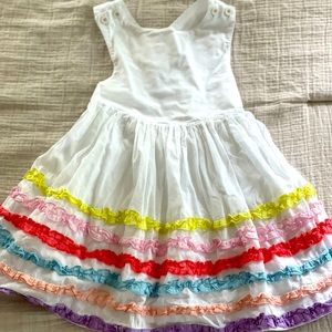 Mini Boden Dress, 2-3Y, cross-back, beach dress, rainbow